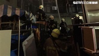 台北倉庫火災　消防員不慎從5樓摔落