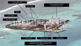 菲媒報導，大陸疑似將人造島作為海空軍基地。（圖／翻攝自INQUIRER.net）