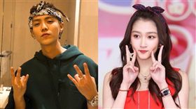 鹿晗,關曉彤,戒指,（合成圖／翻攝自鹿晗、新浪娛樂微博）