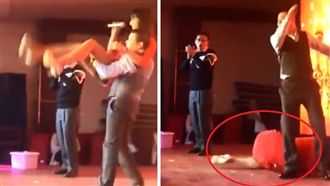 尾牙重摔正妹骨折　總經理竟鼓掌歡笑