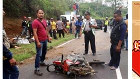 印尼西爪哇省蘇橫縣發生嚴重車禍（圖／翻攝自The Jakarta Post）