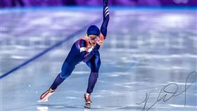 ▲競速滑冰女將黃郁婷。（圖／翻攝自陳菊臉書）