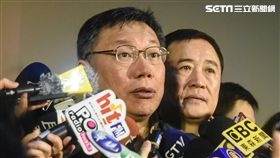 台北市長柯文哲出席台北燈節主燈亮相記者會。 圖／記者林敬旻攝