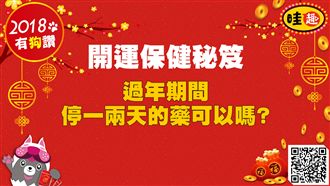 開運保健秘笈　過年停藥可以嗎？