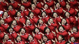 ▲北韓「美女軍團」啦啦隊。（圖／美聯社／達志影像）
