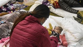 花蓮強震，災民於花蓮小巨蛋暫住。 圖／記者林敬旻攝