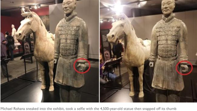 博物館驚魂夜！兵馬俑拇指慘被折斷