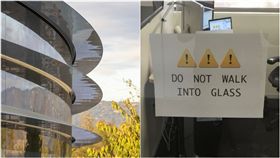 蘋果,玻璃,透明,Apple Park,加州,Apple,撞牆,透明,美國　圖／翻攝自推特　https://goo.gl/1vaePC