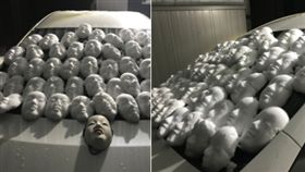 能面,日本,雪,鬼臉,詭異,創意,傳統,惡搞,kuso,Twitter,整人 圖／翻攝自@skull0502 Twitter