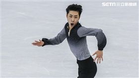 四大洲花式滑冰錦標賽男子長曲日中國選手金博洋。 （圖／記者林敬旻攝）