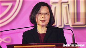 蔡英文總統出席「2018大陸台商春節聯誼活動」。（圖／記者盧素梅攝）