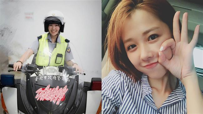 女警扛千斤頂換備胎　正面激似邵雨薇