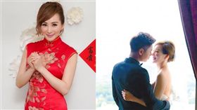 羅霖和男友王嶠婚紗照。(圖/翻攝自微博)