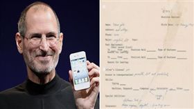 賈伯斯創辦蘋果前的求職履歷。（圖／翻攝維基百科、RR AUCTION）