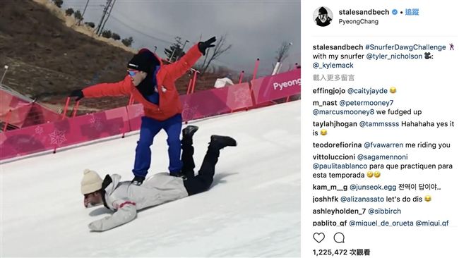 冬奧選手愛搞怪！驚見「人肉滑雪」