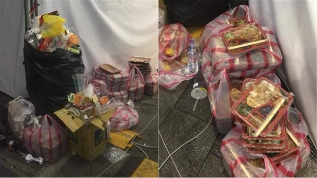 西門町燈會結束　3大袋便當竟遭丟棄