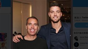 NAB球員錢德勒·帕森斯（Chandler Parsons，圖右）曾是知名經紀人費根（Dan Fegan，圖左）的客戶。（圖／翻攝自Chandler Parsons推特）