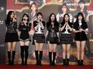 韓國女團GFRIEND獨家進棚MTV「我愛偶像」（由左至右）信飛、銀河、睿隣、所願、嚴智、裕珠。（記者邱榮吉/攝影）