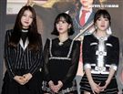 韓國女團GFRIEND獨家進棚MTV「我愛偶像」（由左至右）信飛、銀河、睿隣、所願、嚴智、裕珠。（記者邱榮吉/攝影）