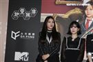 韓國女團GFRIEND獨家進棚MTV「我愛偶像」（由左至右）信飛、銀河、睿隣、所願、嚴智、裕珠。（記者邱榮吉/攝影）