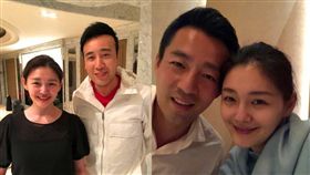 大S跟汪小菲出遊巧遇于和偉。(合成圖/翻攝自微博)