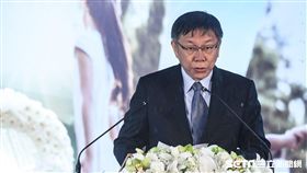 台北市長柯文哲出席228中樞紀念儀式並致詞。 圖／記者林敬旻攝