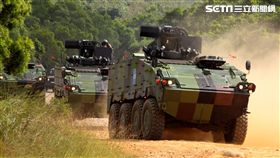 參演「長青15號操演｣的包括雲豹甲車、旅級戰術輪車。（記者邱榮吉／攝影）