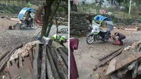 大陸廣西河池市大化瑤族自治縣生一起虐童事件，有一名韋姓父親因為不滿10歲女兒不去上學，狠心將她綁在摩托車後磨碎石拖行約50公尺。警方接獲報案後已逮捕韋男，而該女童被送到當地衛生院檢查治療，並無生命危險。（圖／翻攝自微博）