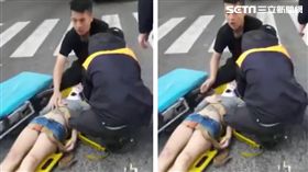 高雄／女騎士自摔濺血　休假勇消即刻救援(圖/民眾提供)