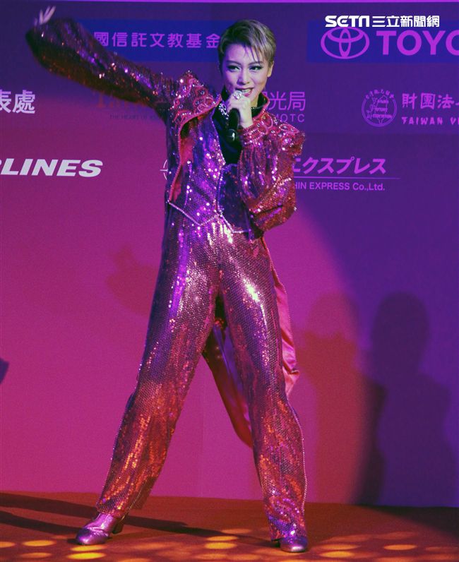 日本寶塚歌劇第三次台灣公演「東離劍遊記」星組禮  真琴出席記者會。（記者邱榮吉/攝影）