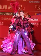 日本寶塚歌劇第三次台灣公演「東離劍遊記」，星組首席明星紅悠智露、星組首席娘役綺咲愛里
、星組禮  真琴出席記者會。（記者邱榮吉/攝影）