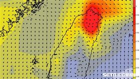 空氣品質達不健康紅色等級 北市環保局提供