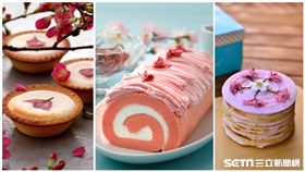 櫻花甜點。（圖／安普蕾修、夢卡朵蛋糕提供）