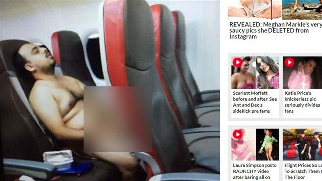 搭飛機打飛機　孟國男子機上全裸尻尻