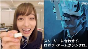 影／VR+機械手臂　我老婆橋本環奈餵我吃糖夢想成真！
合成圖／翻攝自UHA味覚糖公式チャンネル YouTube
https://www.youtube.com/watch?v=lpsjg-PoSJo