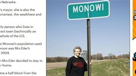 美老婦獨自經營一小鎮（圖／翻攝自每日郵報）