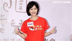 正懷第二胎身孕的孫燕姿首次參與國內守護兒童公益活動。（記者邱榮吉/攝影）