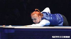 ▲21歲白俄羅斯撞球小將Yana Shut。（圖／記者蔡宜瑾攝影）