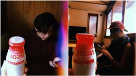 坤達，柯佳嬿，互相偷拍，隔空放閃（翻攝自臉書）