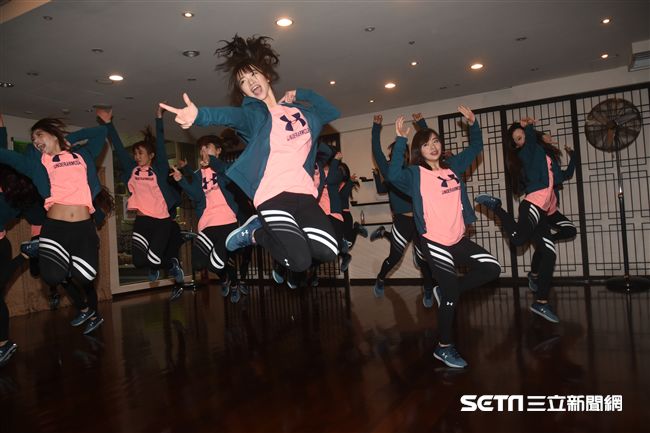 Lamigirls春訓練舞開放媒體拍攝。 圖／記者林敬旻攝