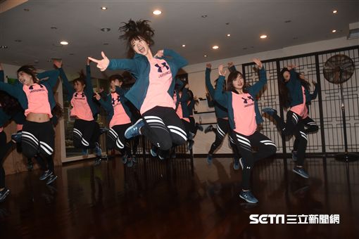 Lamigirls春訓練舞開放媒體拍攝。 圖／記者林敬旻攝