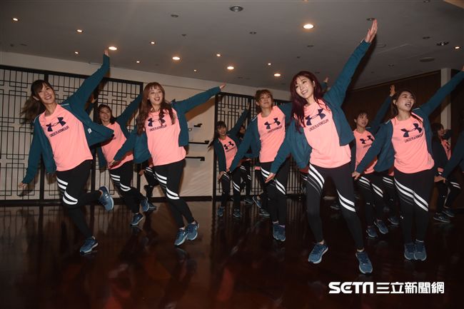 Lamigirls春訓練舞開放媒體拍攝。 圖／記者林敬旻攝