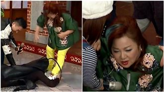 超驚悚瞬間！白冰冰慘摔重擊影片曝光