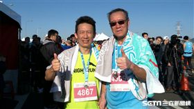 ▲郭子乾與路跑協會理事長曹爾忠。（圖／記者林辰彥攝影）
