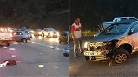 馬來西亞,車禍,知知港,怡保,安全座椅,女嬰,手抱　圖／翻攝自中國報　https://goo.gl/cz59g6