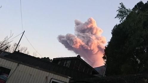 像嗎？日火山竟「噴出」一隻粉紅貓