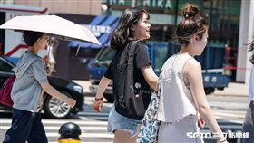 熱,炎熱,高溫,天氣,熱浪,中暑,曬傷,防曬 圖／記者林敬旻攝