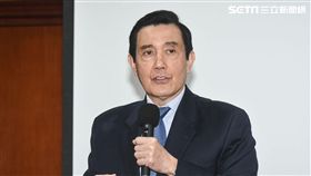 前總統馬英九演講「兩岸詐欺犯的共同管轄問題」。 （圖／記者林敬旻攝）