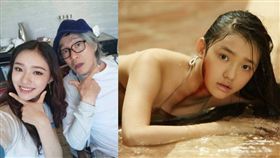 周星馳《美人魚2》低調開拍，林允。（合成圖/翻攝自微博）