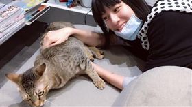 連俞涵為了新戲《奇蹟的女兒》，對貓猛練台語。（圖／翻攝自臉書）